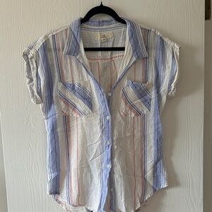 Thread & Supply Blue and White Striped Lightweight Shirt